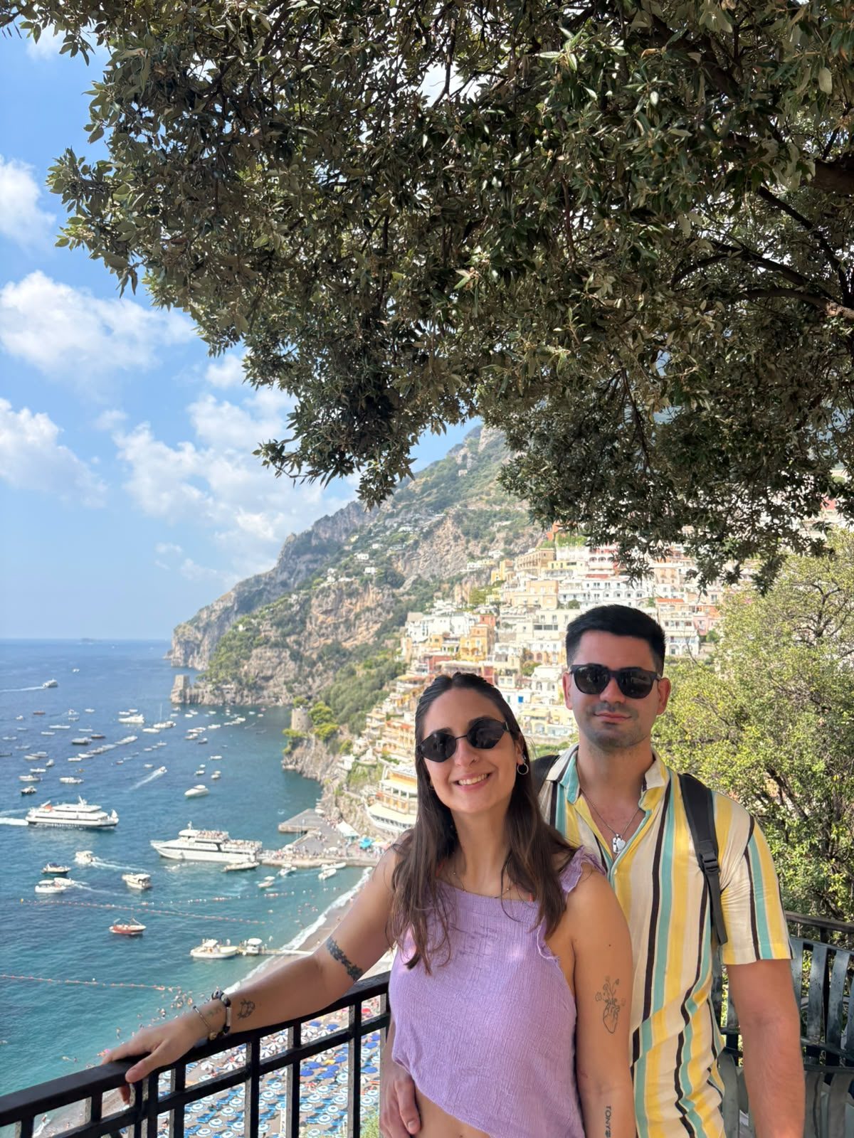 Pareja con vista a Positano